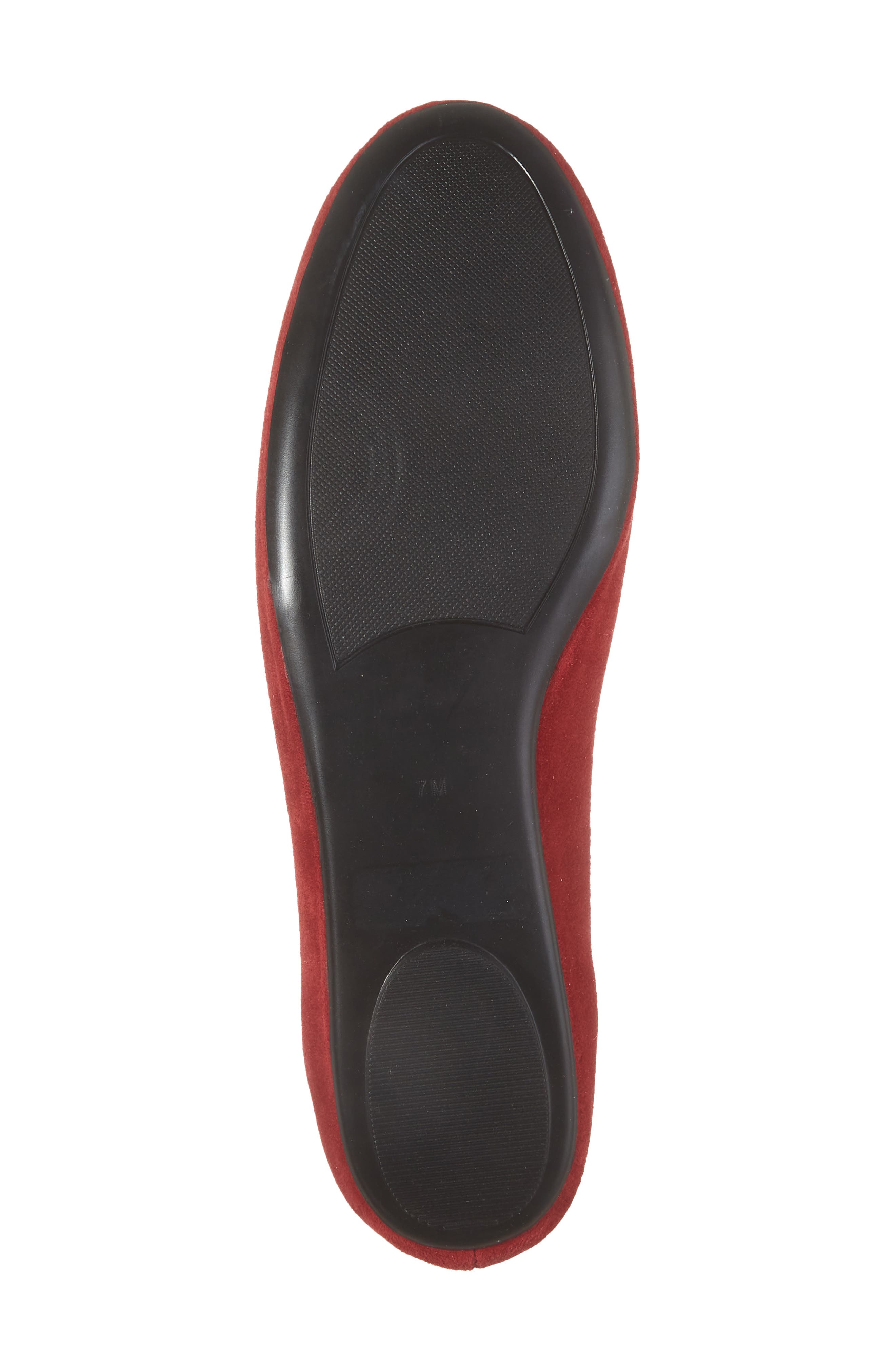 Baird Scalloped Flat, Alternate, color, RED