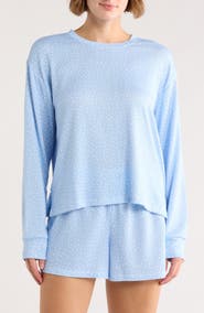 PJ Salvage Long Sleeve Top & Boxer Shorts Pajamas