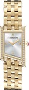 FERRAGAMO Asymetrique Diamond Bracelet Watch, 22mm x 36mm