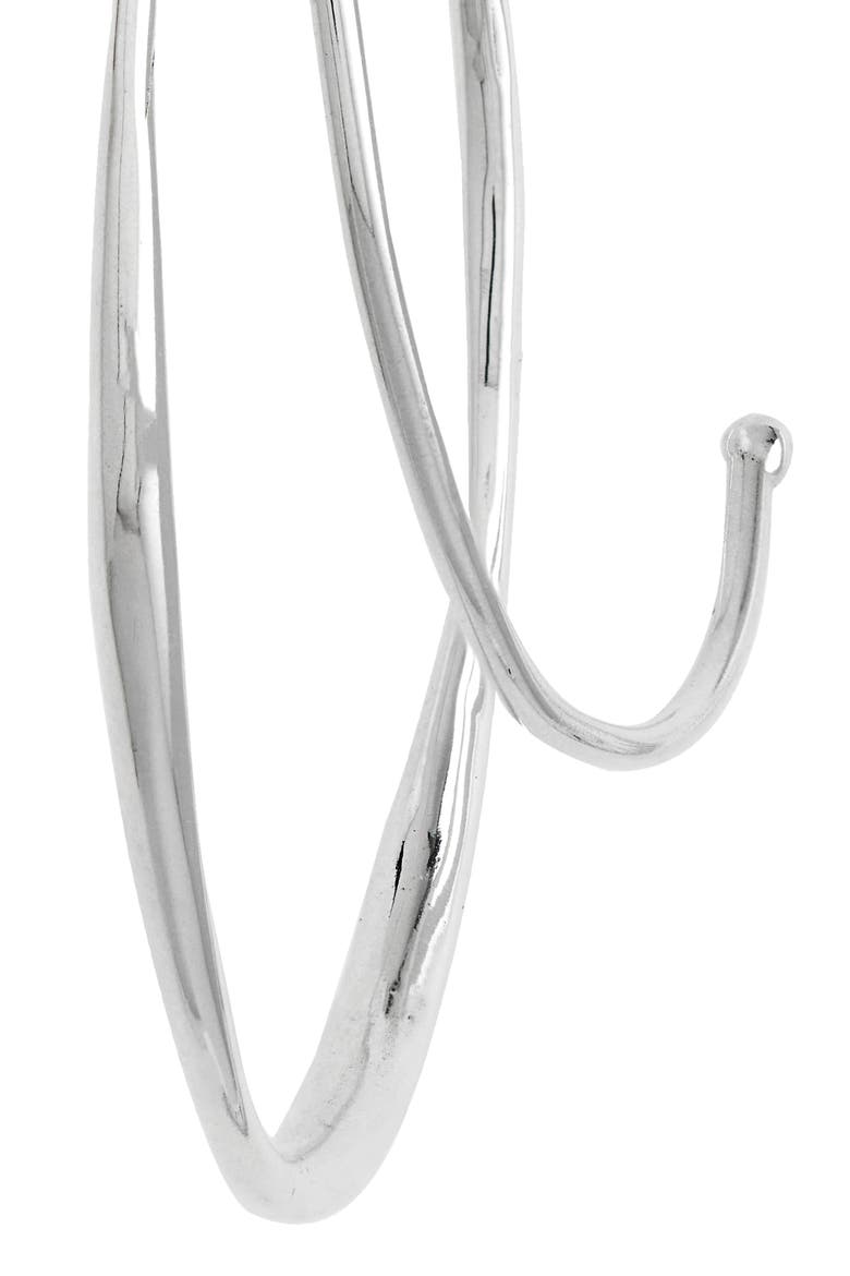 Single Hoop Ear Cuff, Alternate, color, SILVER