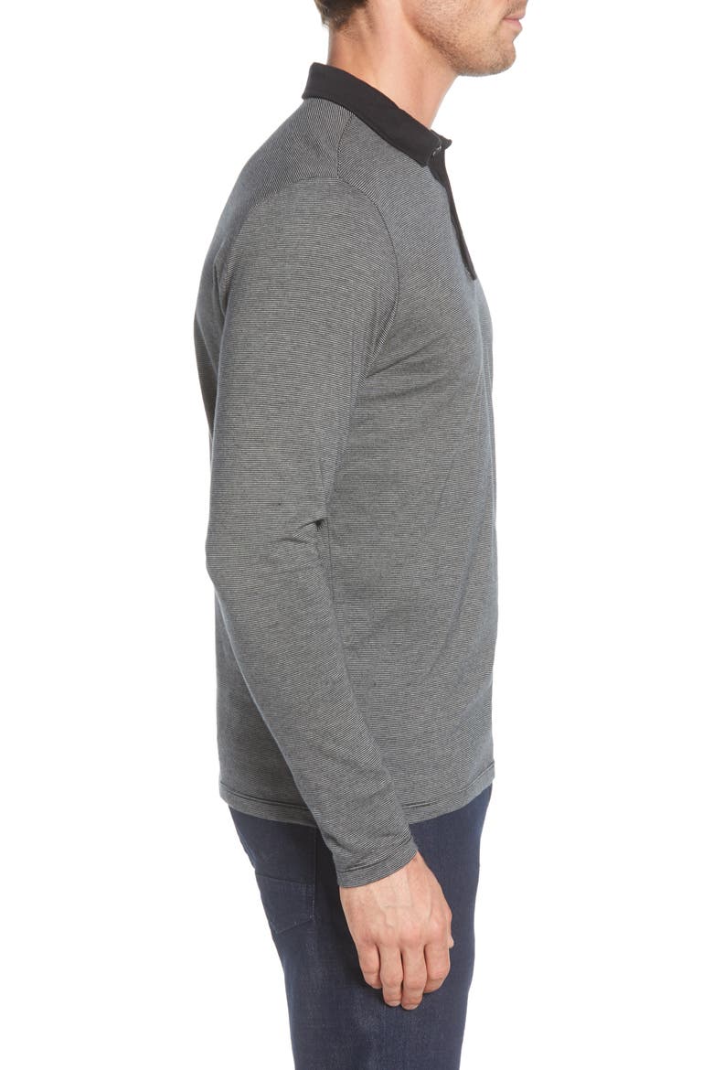 Renwick Regular Fit Long Sleeve Polo, Alternate, color, BLACK