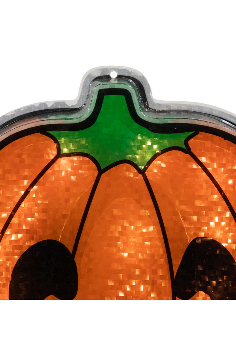 Northlight Lighted Jack O' Lantern Halloween Window Decoration - 13.5", Alternate, color, Orange
