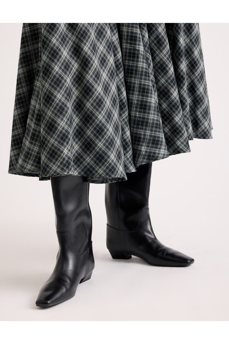 Plaid Check Full Skirt, Alternate, color, Grey