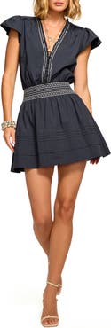 Ramy Brook Tahlia Flutter Sleeve Miniskirt