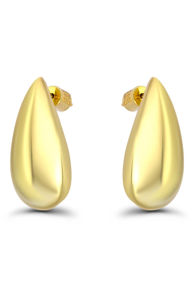Sculpted Teardrop Stud Earrings, Main, color, GOLD