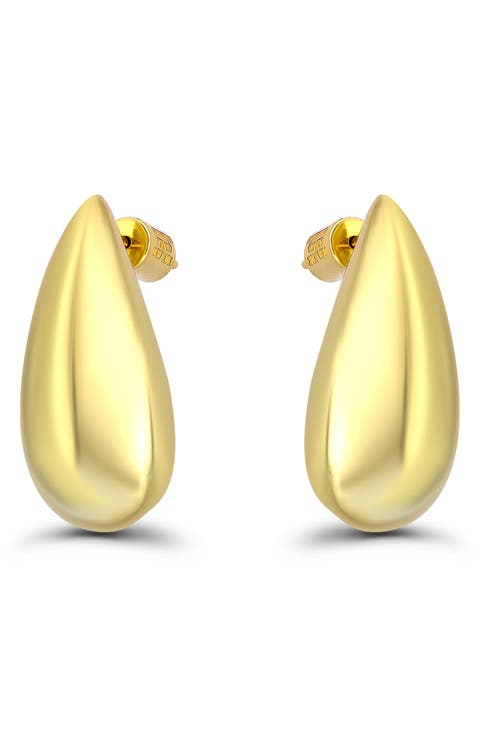 Sculpted Teardrop Stud Earrings