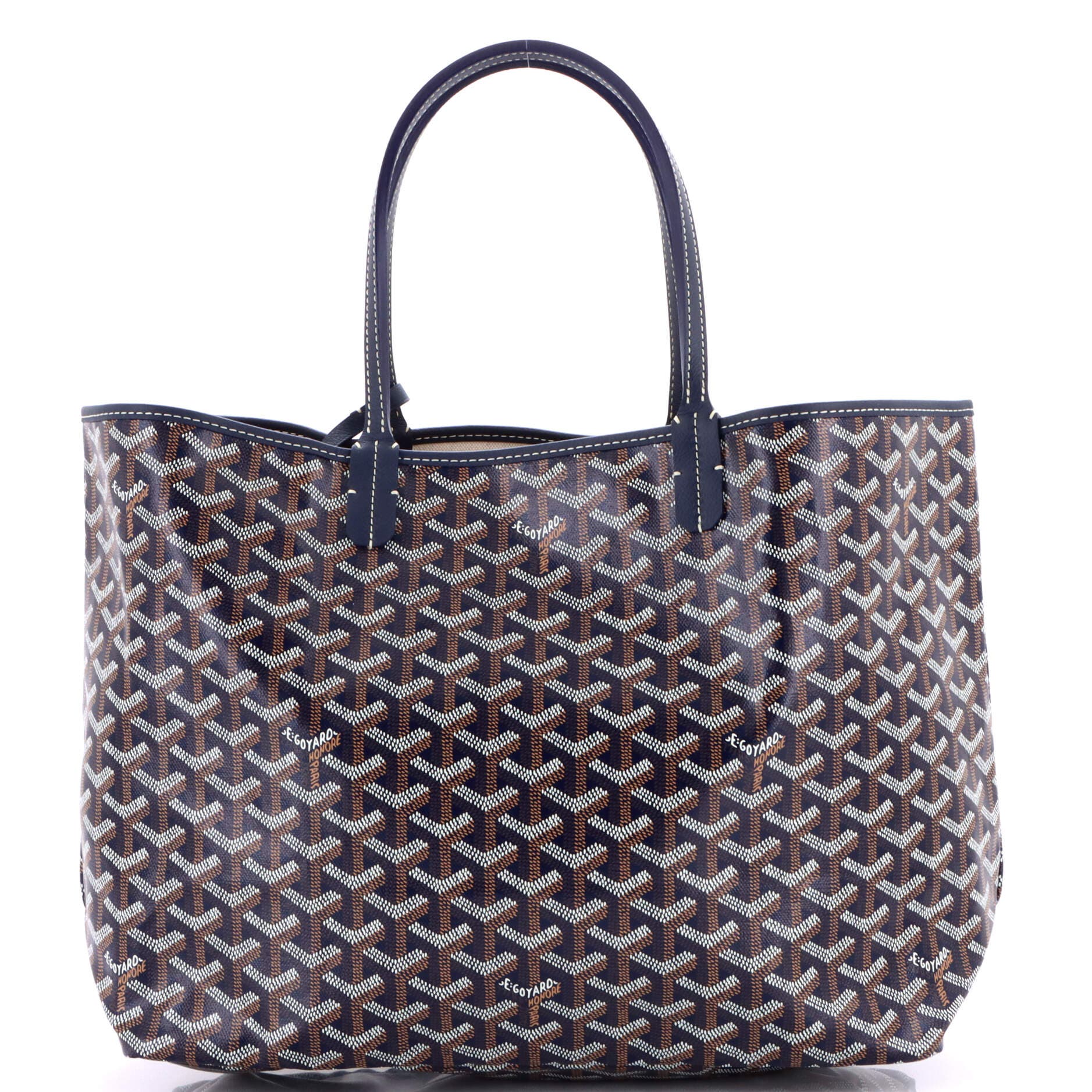 Pre-Owned Goyard Saint Louis Tote Coated Canvas PM, Main, color, Blue
