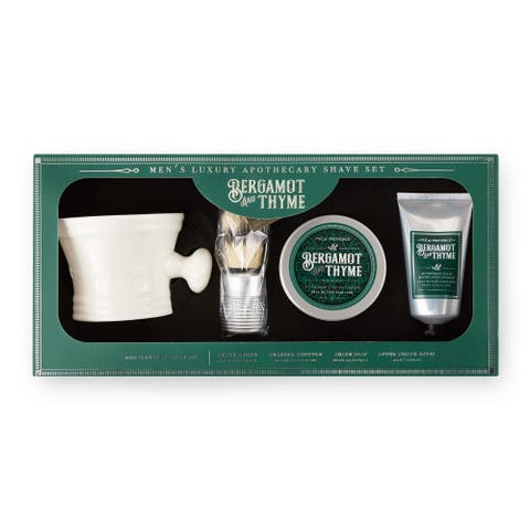 Bergamot & Thyme 4-Piece Shave Set