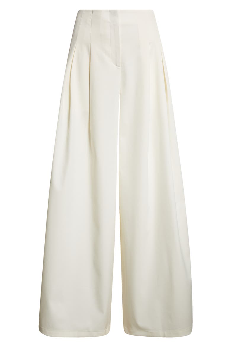Drew Stretch Cotton & Wool Wide Leg Pants, Alternate, color, IVORY