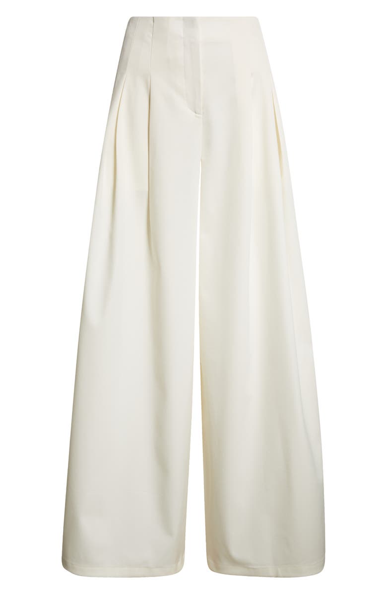 TWP Drew Stretch Cotton & Wool Wide Leg Pants, Alternate, color, Ivory