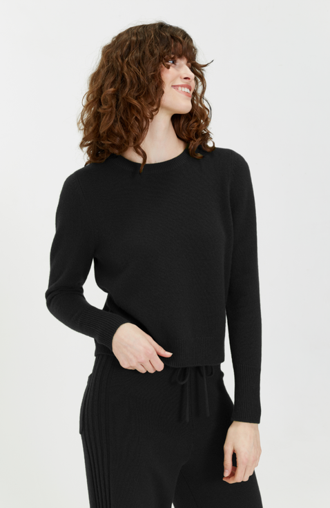 Pure Cashmere Cropped Sweater