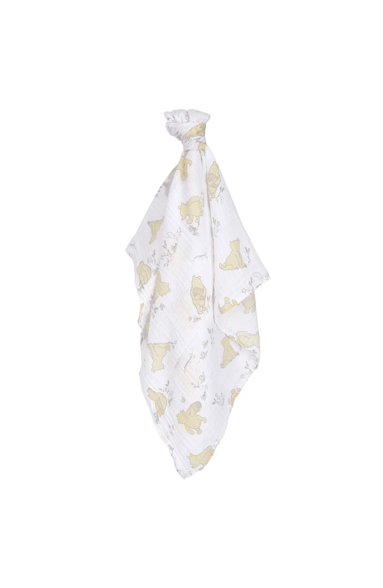 Lambs & Ivy Disney Baby Winnie the Pooh Swaddle Blanket & Plush Toy Gift Set, Alternate, color, White