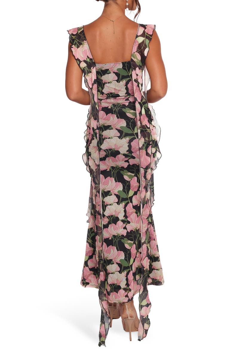 Petal & Pup Chiara Maxi Cocktail Dress, Alternate, color, Black