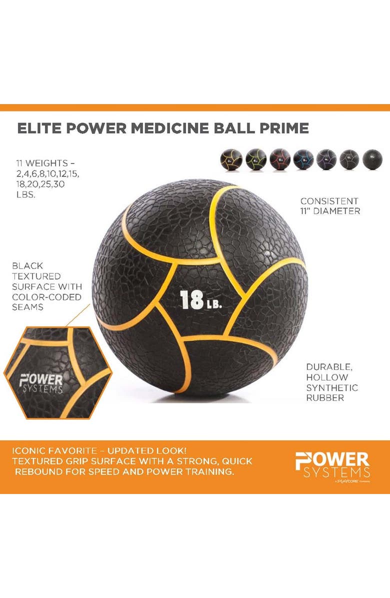 Power Systems Weighted Medicine Ball for Core Training, Alternate, color, Light Blue