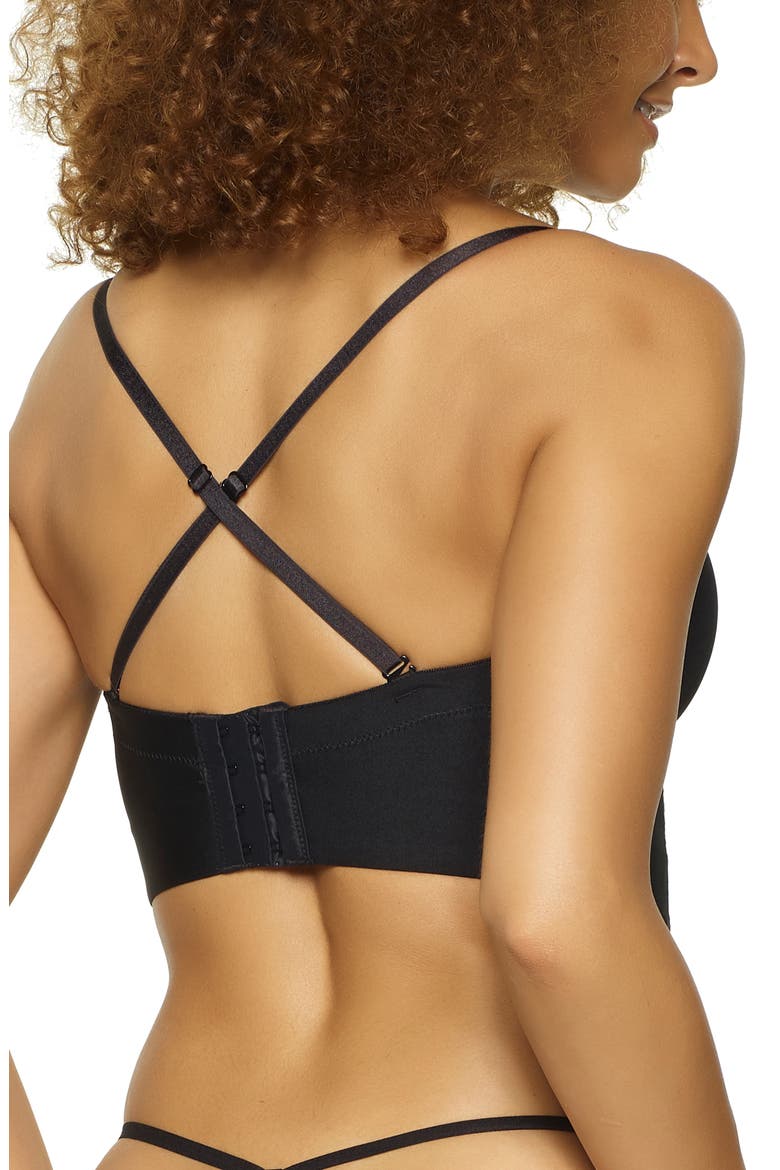 Longline Convertible Strapless Underwire Bra, Alternate, color, BLACK