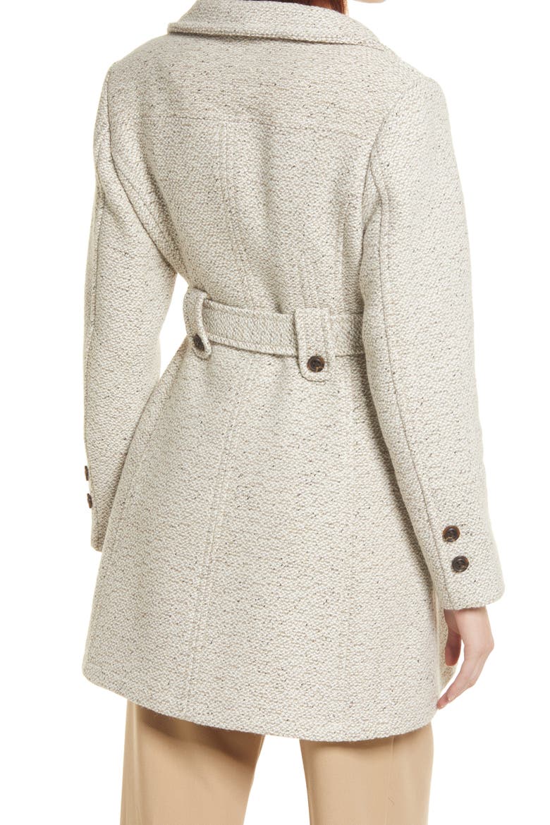 Belted Hooded A-Line Coat, Alternate, color, OATMEAL