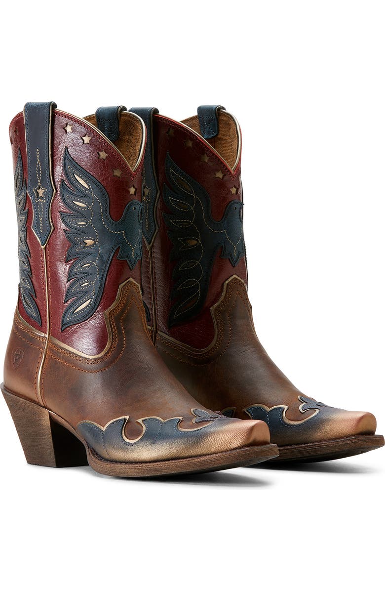 Ariat Bravery Dusted Denim Western Boot, Alternate, color,