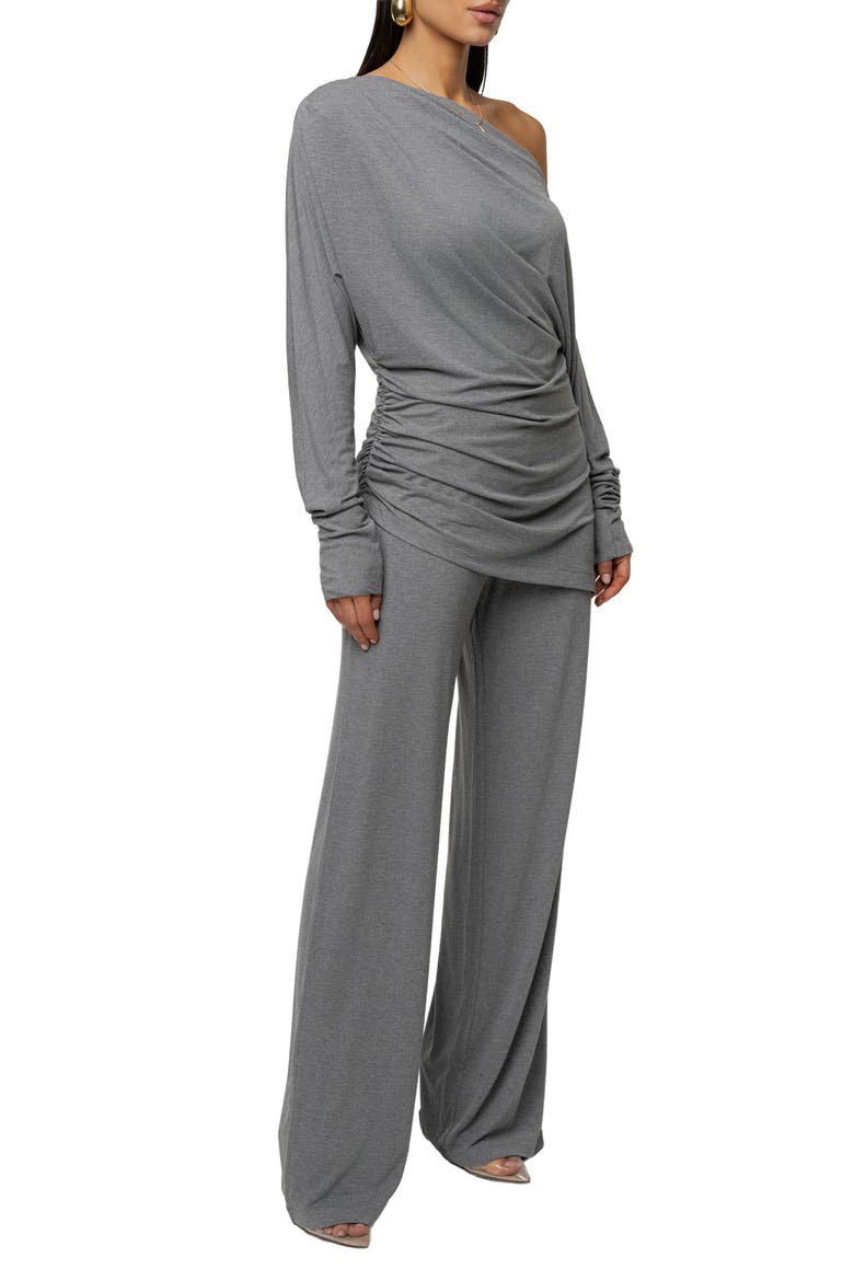 Winter Soirée Pant Set, Alternate, color, Charcoal