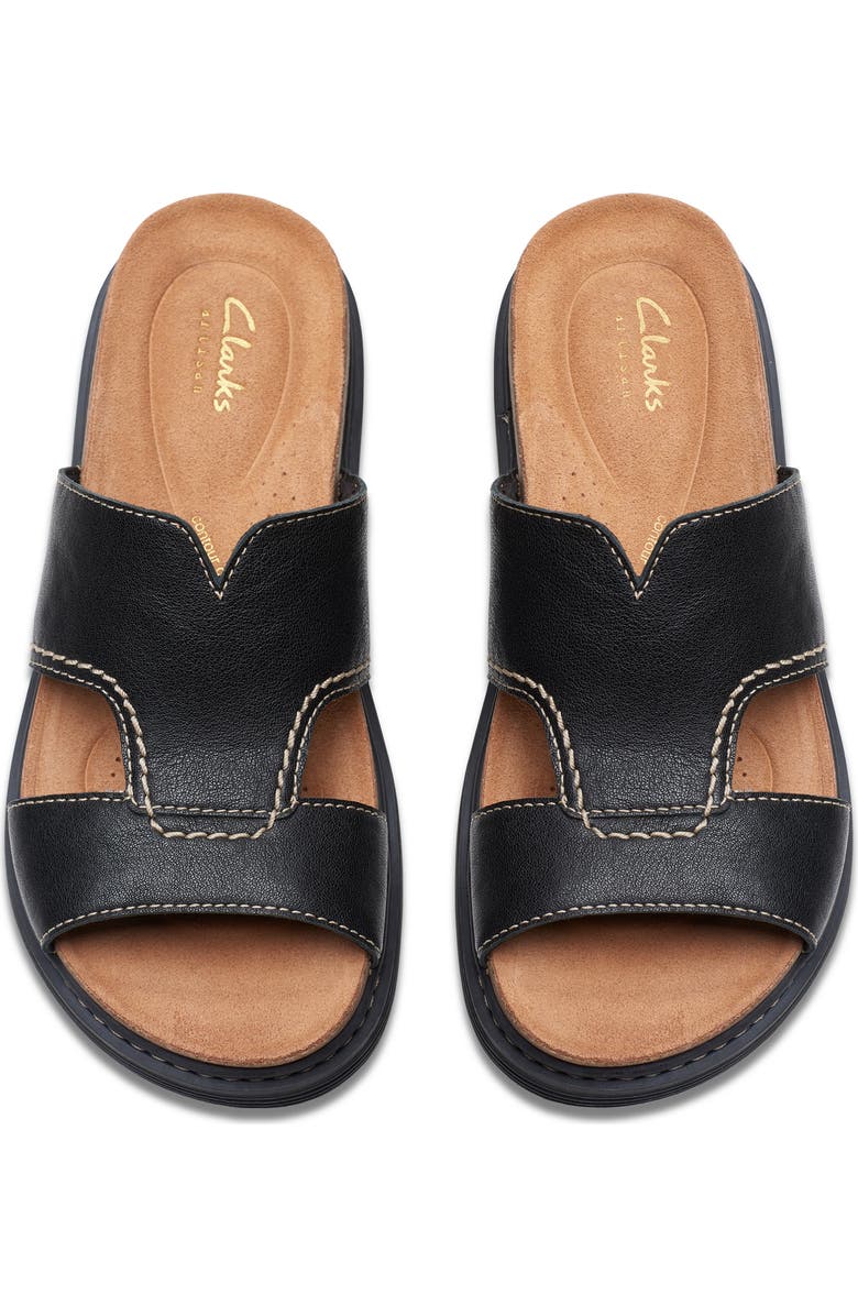 Clarks<sup>®</sup> Arwell Walk Slide Sandal, Alternate, color, Black Leather
