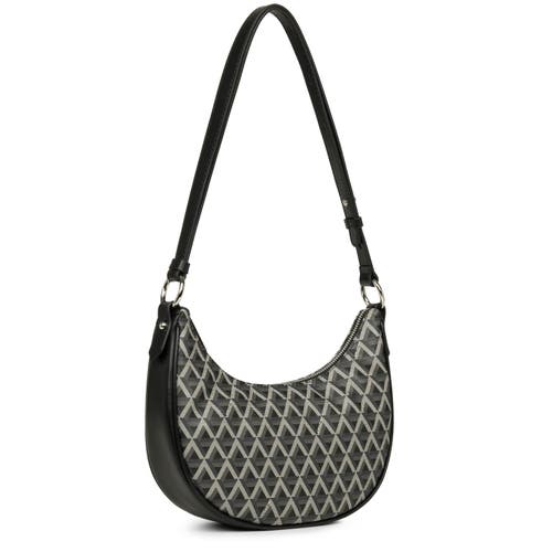 Lancaster Zipped Hobo Bag Ikon It In Noir