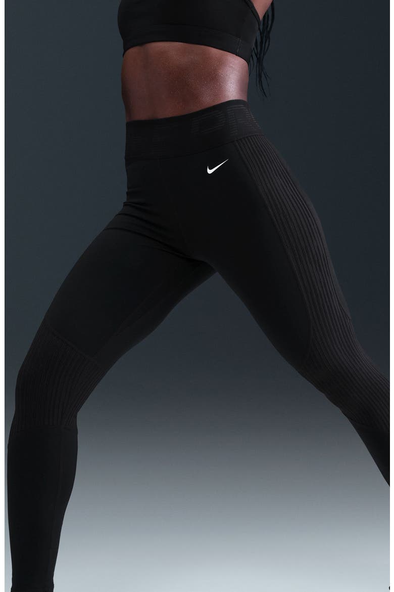 Dri-FIT Pro Sculpt Leggings, Alternate, color, BLACK/ WHITE