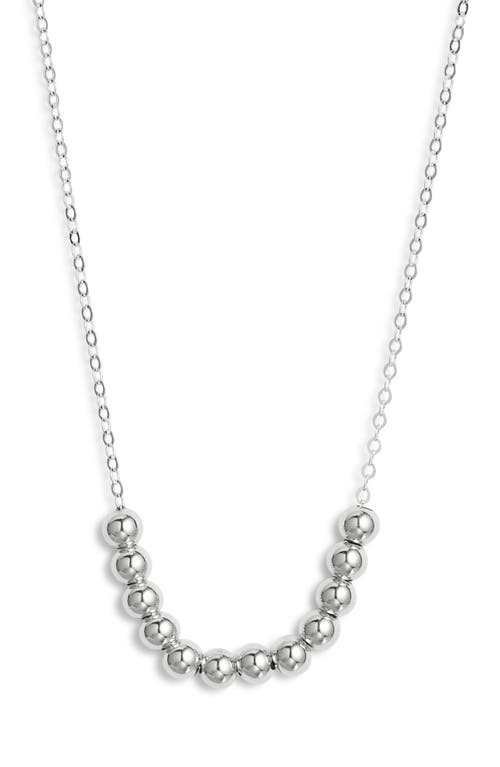 Nashelle Beaded Chain Choker Necklace In Silver
