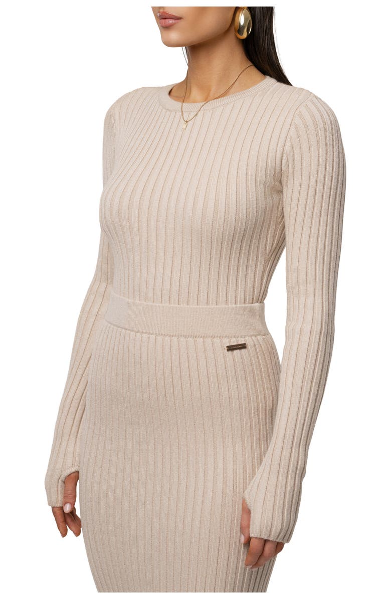 JLUXLABEL Overcast Ribbed Top, Alternate, color, Stone