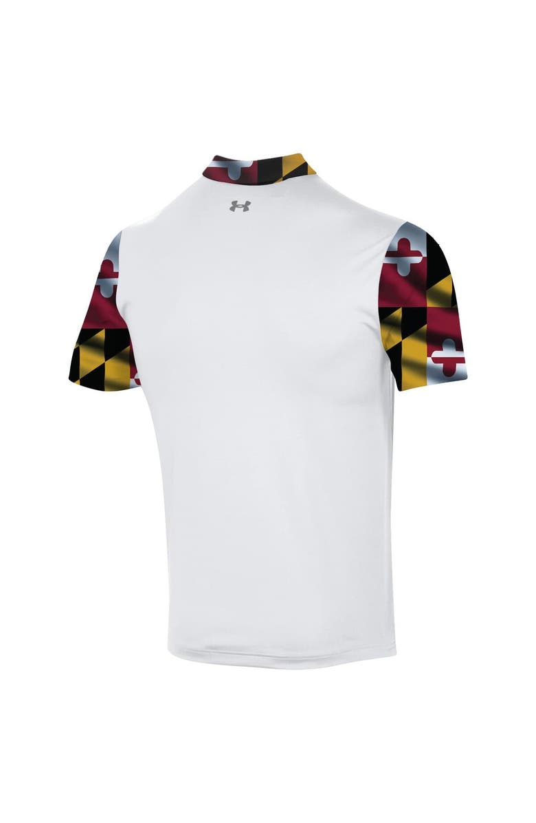 Under Armour Men's Under Armour  White Maryland Terrapins Gameday Armourfuse Polo, Alternate, color, White