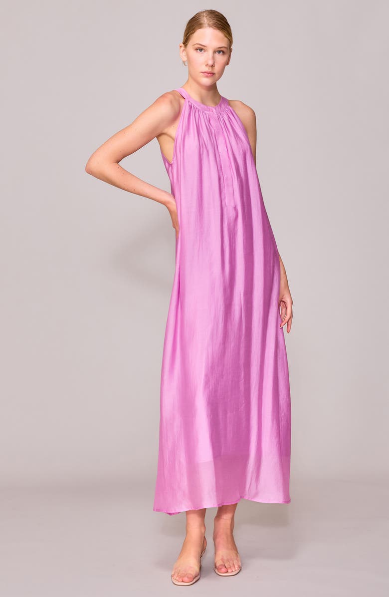 MELLODAY Half Placket Maxi Dress, Alternate, color, Orchid