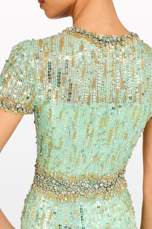 Jenny Packham Celeste Maxi Dress In Green