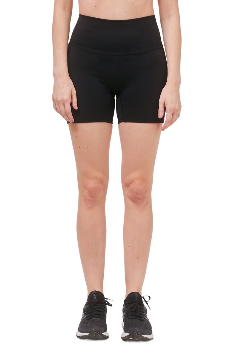 Rebody Active Hybrid Short High Waist 4", Alternate, color, Metropolis Black