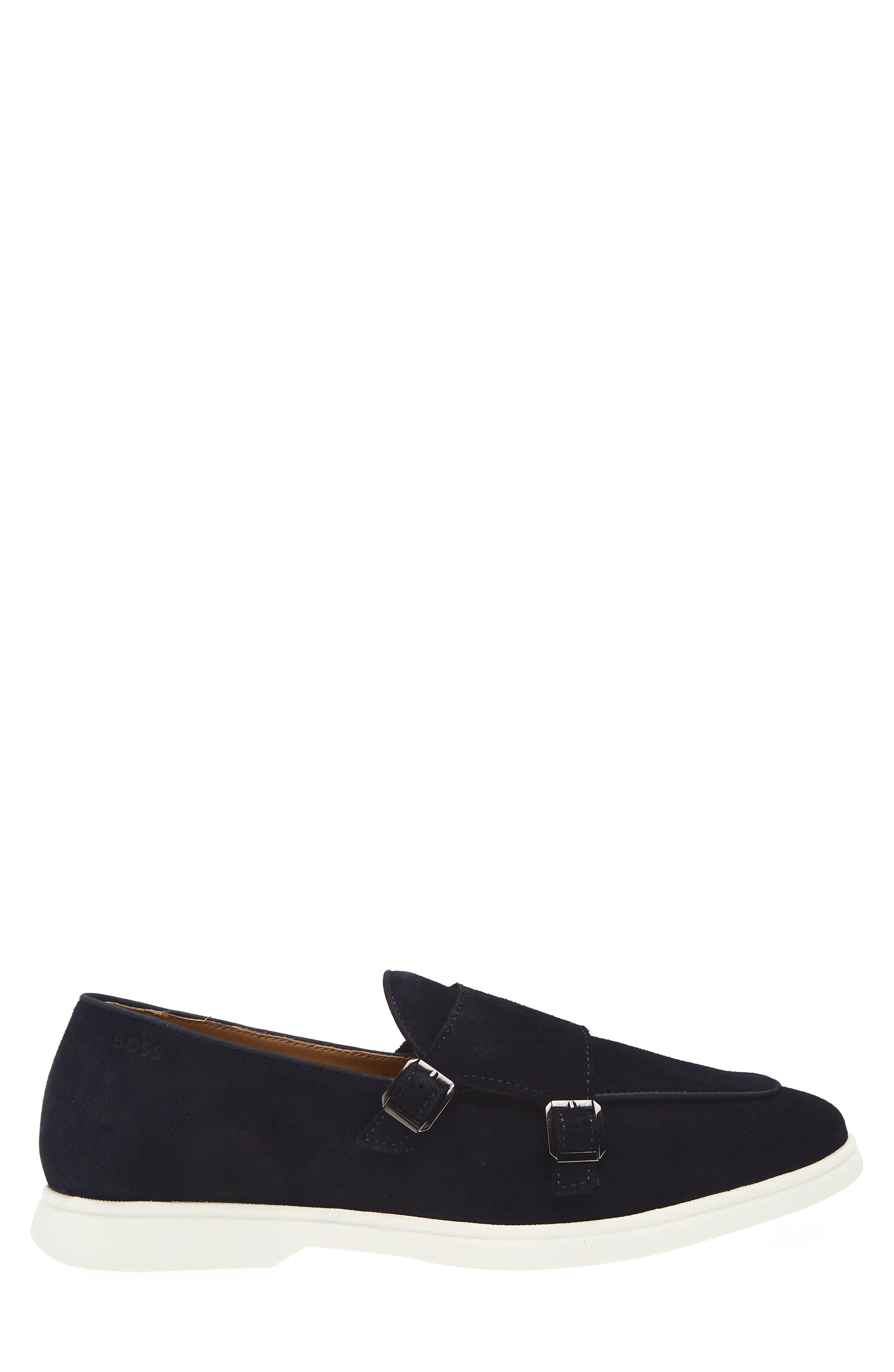 BOSS Sienne Double Monk Loafer, Alternate, color, Dark Blue