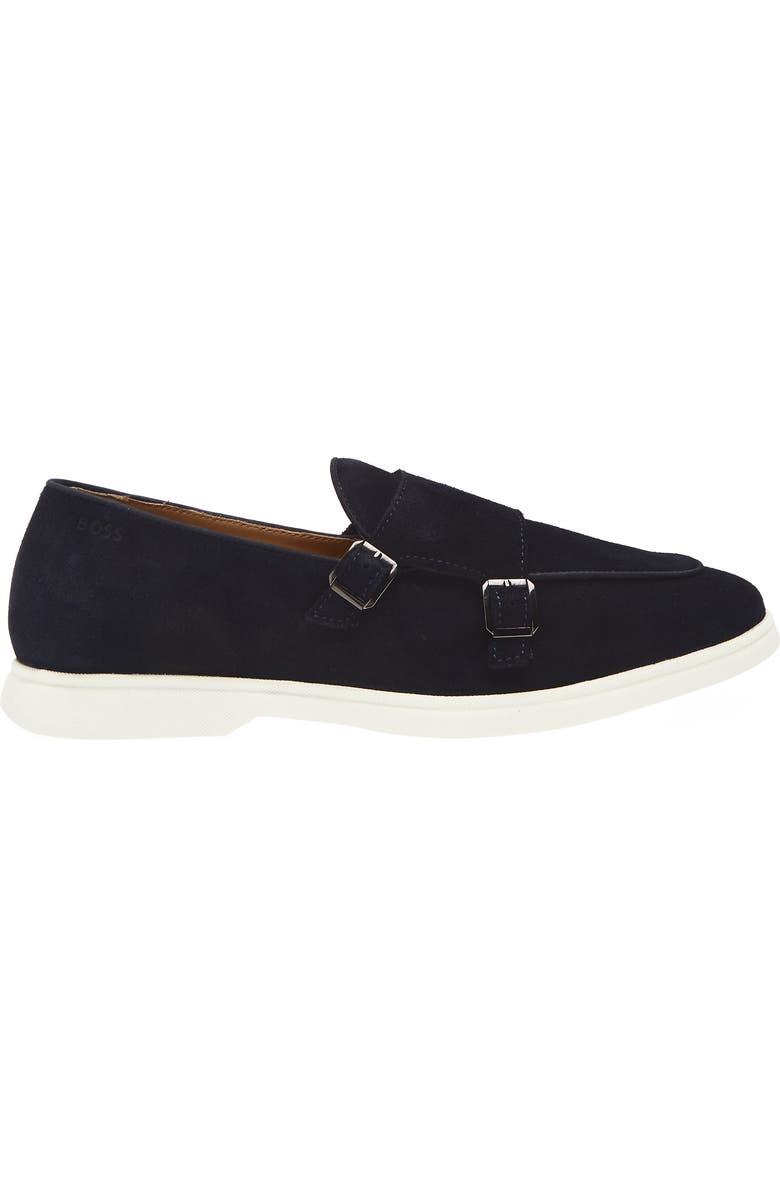 BOSS Sienne Double Monk Loafer, Alternate, color, Dark Blue
