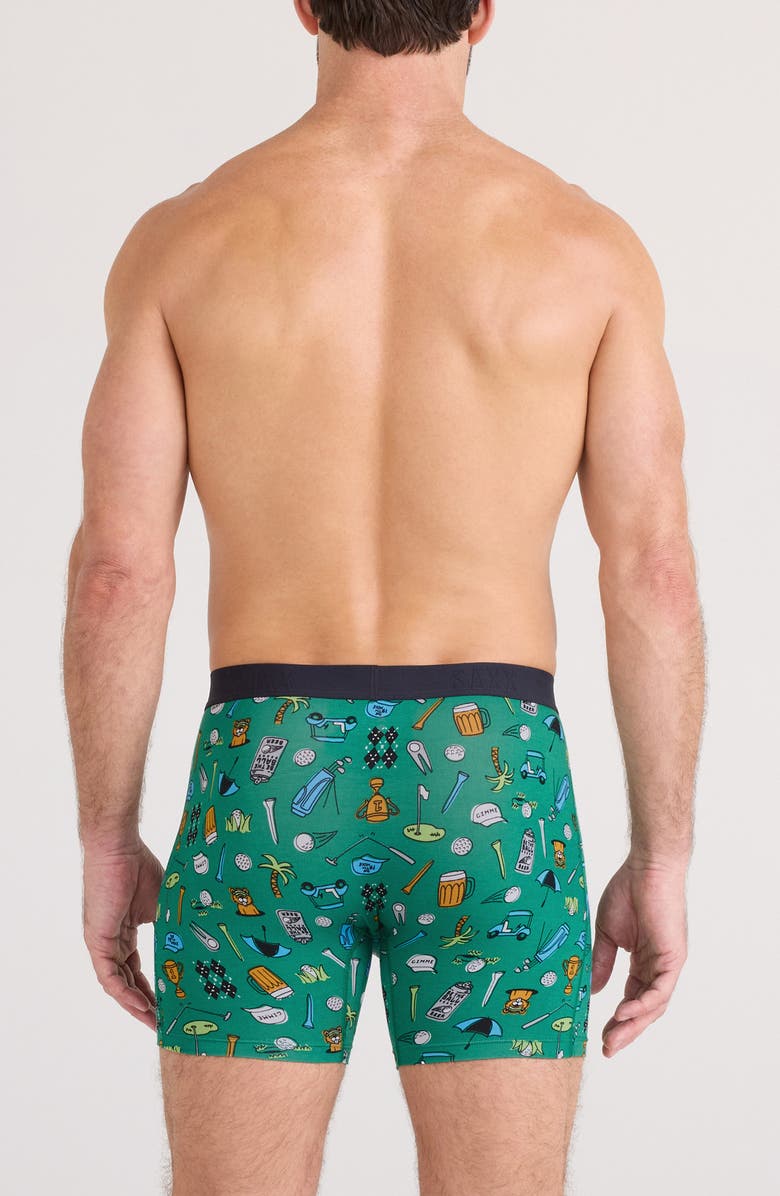 SAXX Vibe Xtra Soft Comfort Boxer Briefs, Alternate, color, Fairway Bits-Green