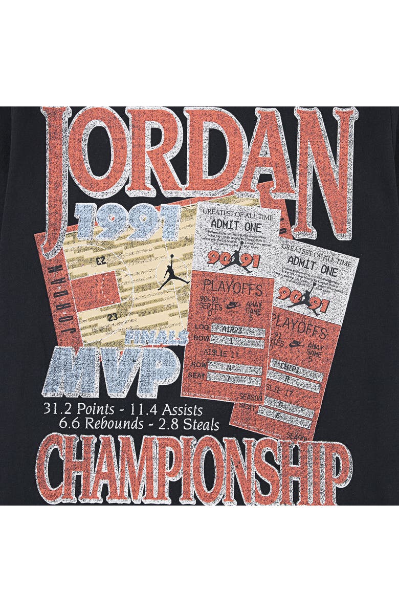 Jordan Kids' AJ6 91 Playoff Tix T-Shirt, Alternate, color, 