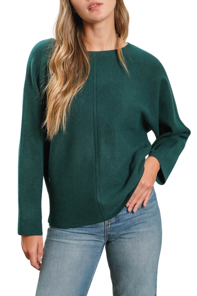 Boatneck Sweater, Main, color, HUNTER GREEN