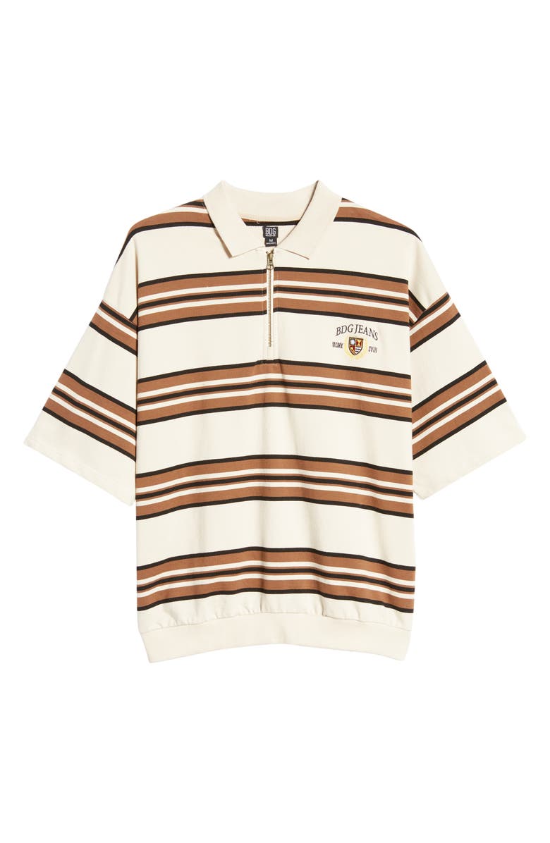 BDG Urban Outfitters Stripe Short Sleeve Rugby Polo, Alternate, color, 