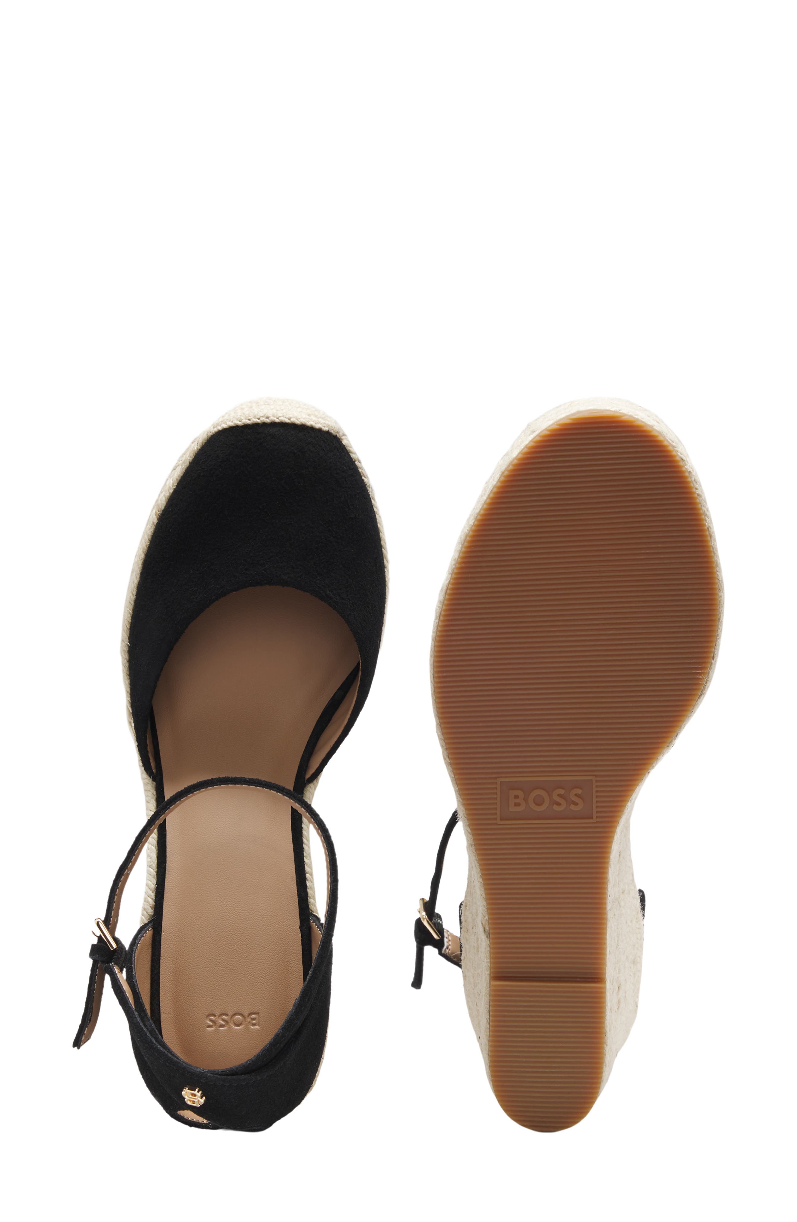 BOSS Madeira Espadrille Platform Wedge Pump, Alternate, color, Black