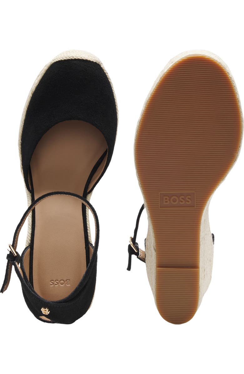 BOSS Madeira Espadrille Platform Wedge Pump, Alternate, color, Black
