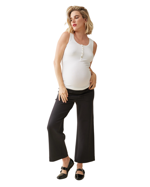 Wide Leg Ankle Maternity Pant