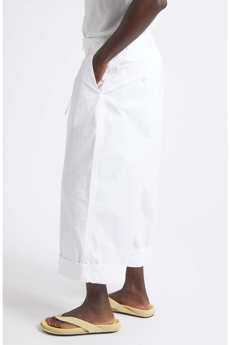Le Pantalon Marin Belted Cotton Poplin Wide Leg Pants, Alternate, color, WHITE 100
