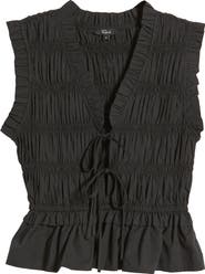 Rails Martine Smocked Ruffle Crop Top