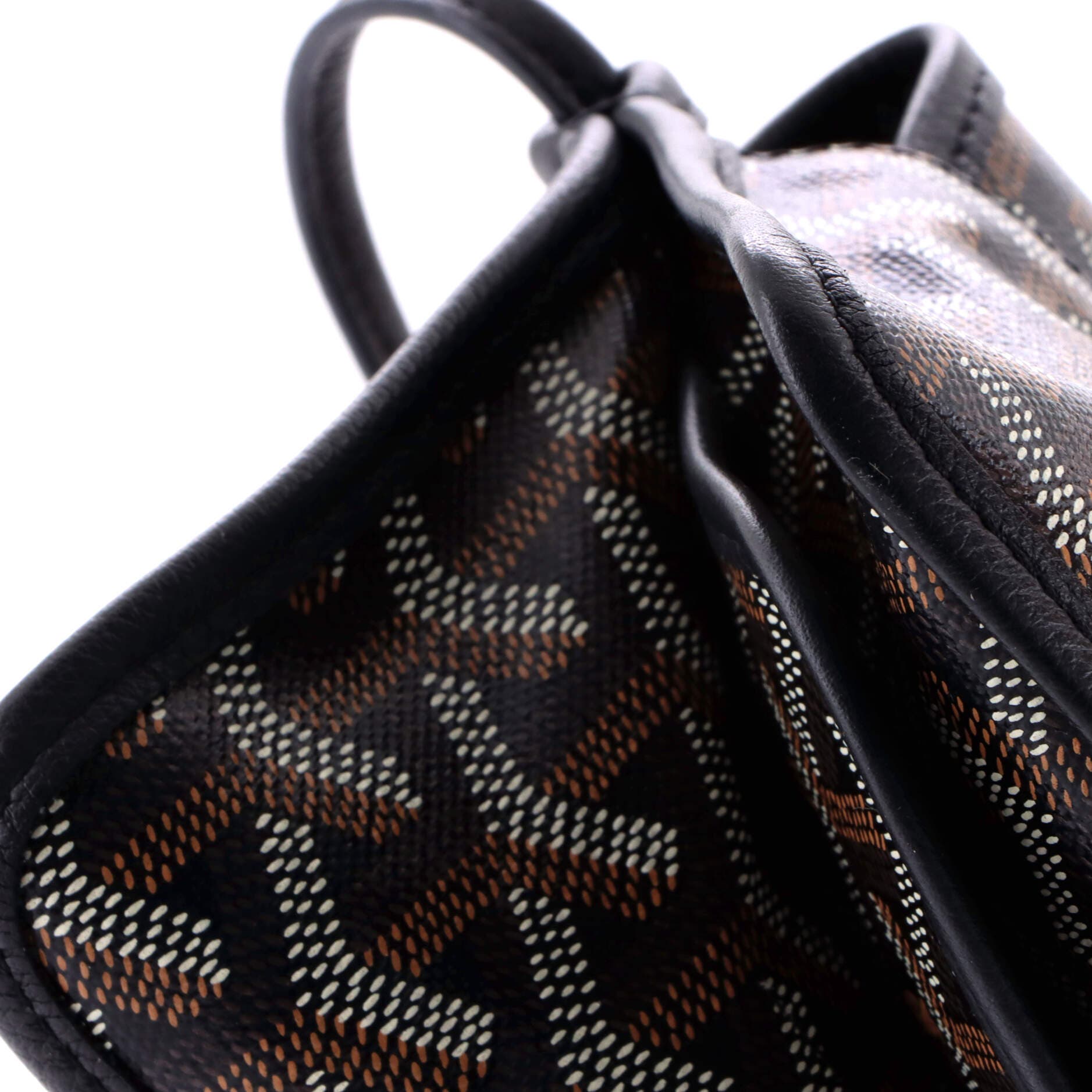 Pre-Owned Goyard Plumet Clutch Wallet Coated Canvas, Alternate, color, Black