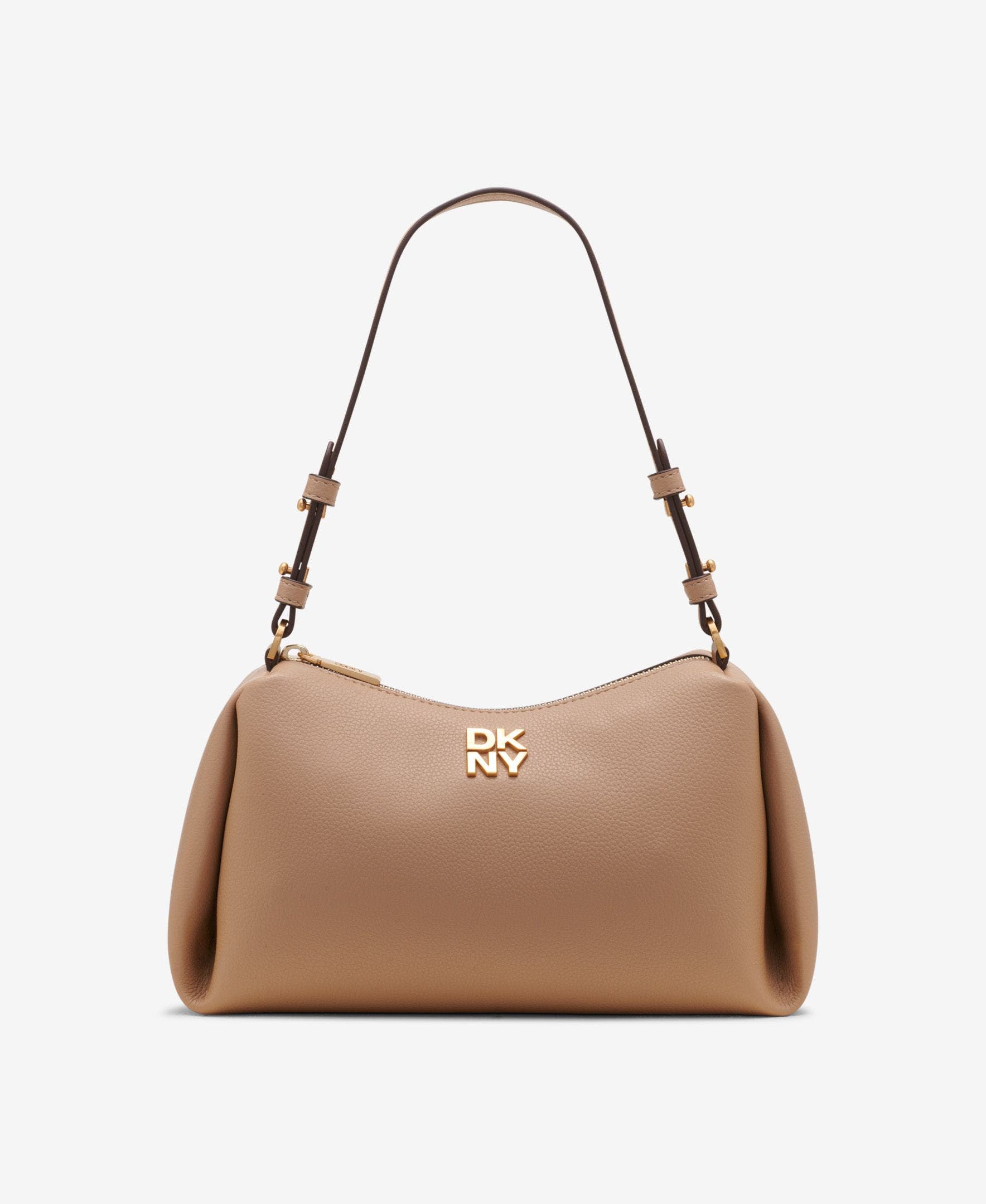 DKNY Remy Top-Zip Shoulder, Main, color, Cappucino