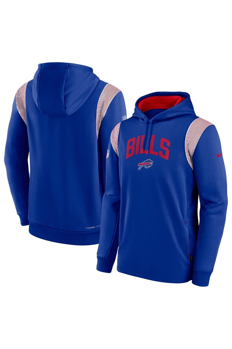 Men's Nike Royal Buffalo Bills Sideline Athletic Stack Performance Pullover Hoodie, Main, color, Royal
