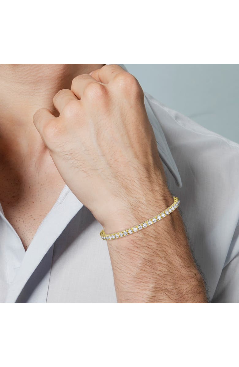 LuvMyJewelry Cleo 10K Yellow Gold Lab Grown Diamond Tennis Bracelet - 3.8mm, Alternate, color, 10K Yellow Gold