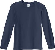 City Threads USA-Made Boys 100% Soft Cotton Medium-Weight Long Sleeve Tee With Cuffs