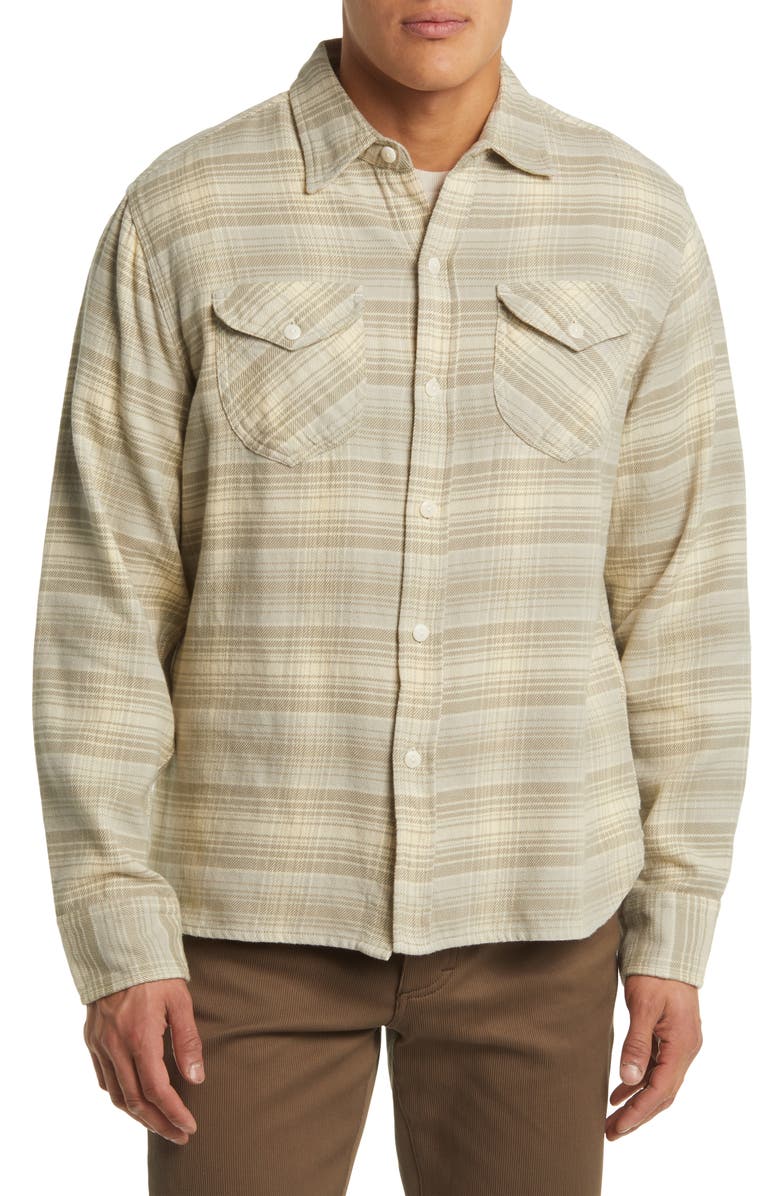 WYTHE Washed Flannel Button-Up Work Shirt, Alternate, color,