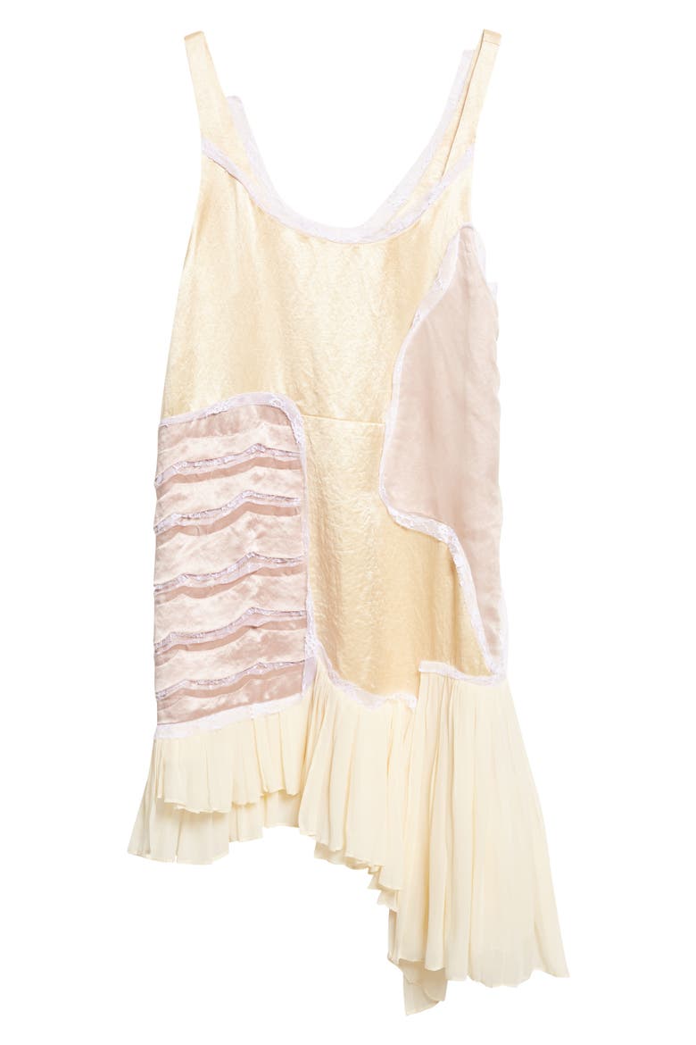 Lily Patchwork Asymmetric Shift Dress, Alternate, color, BUTTER YELLOW