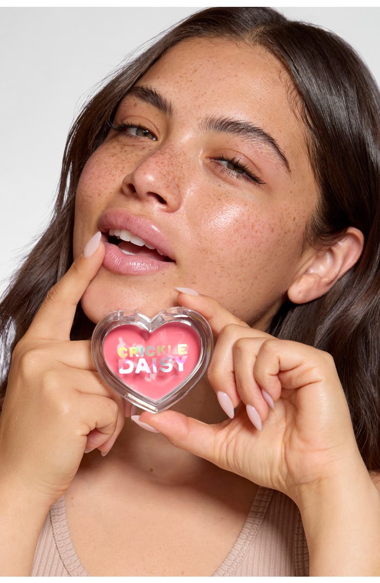 Crickle Daisy Cotton Candy Snuggle Blanket & Lip Mask Set, Alternate, color, Light Pink, Yellow, White